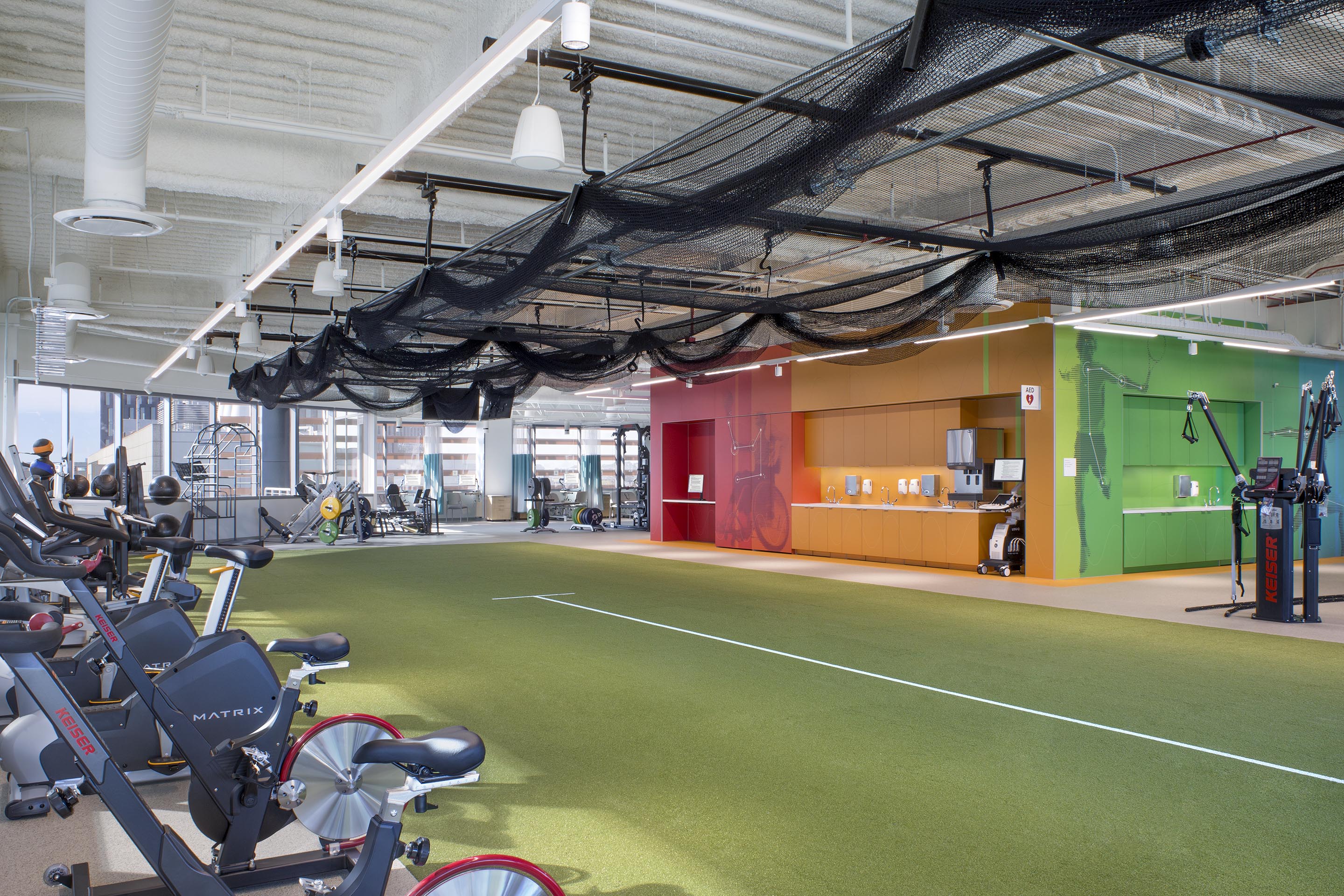 Turf installed in healthcare