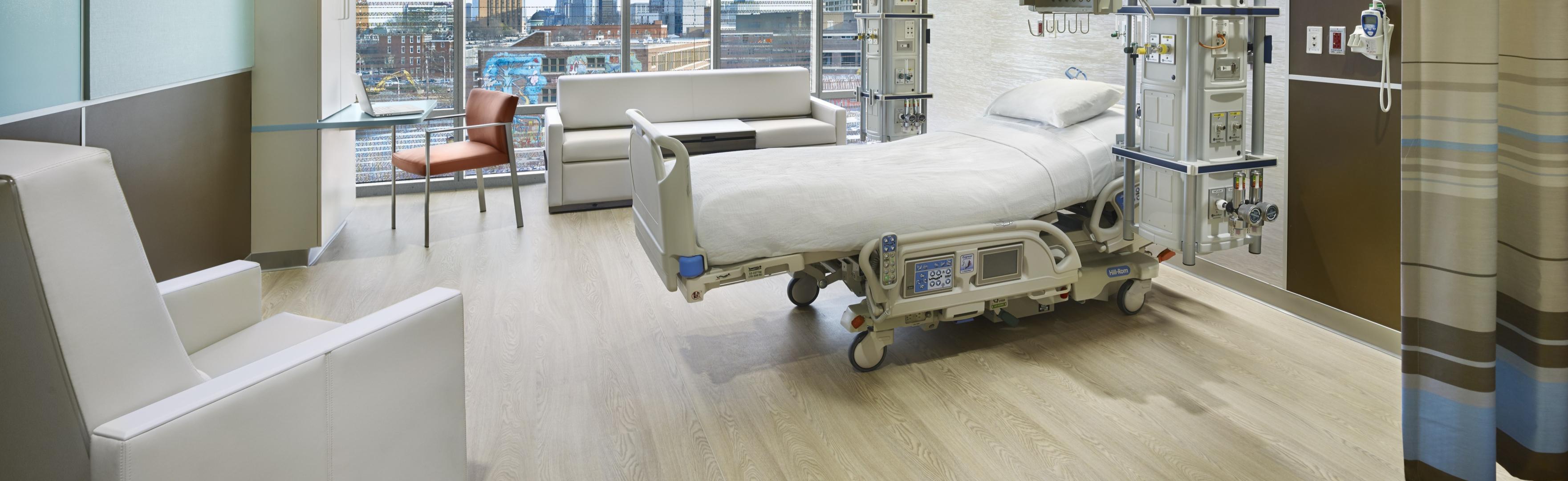 A healthcare patient room with Forest Rx
