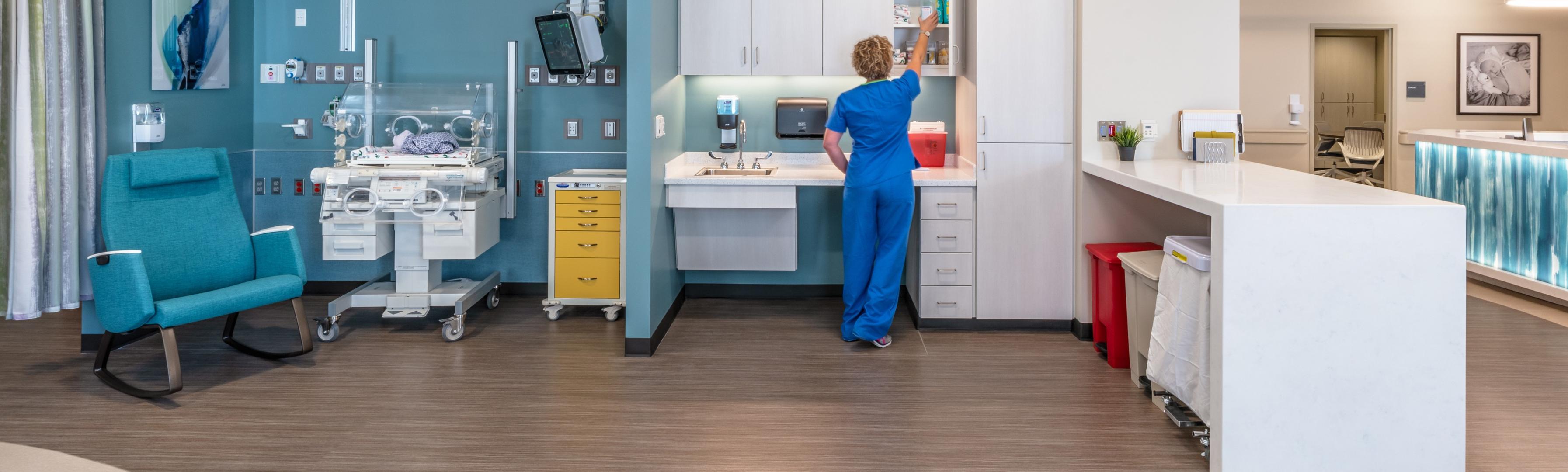 A healthcare nursing station featuring Infinity Rx
