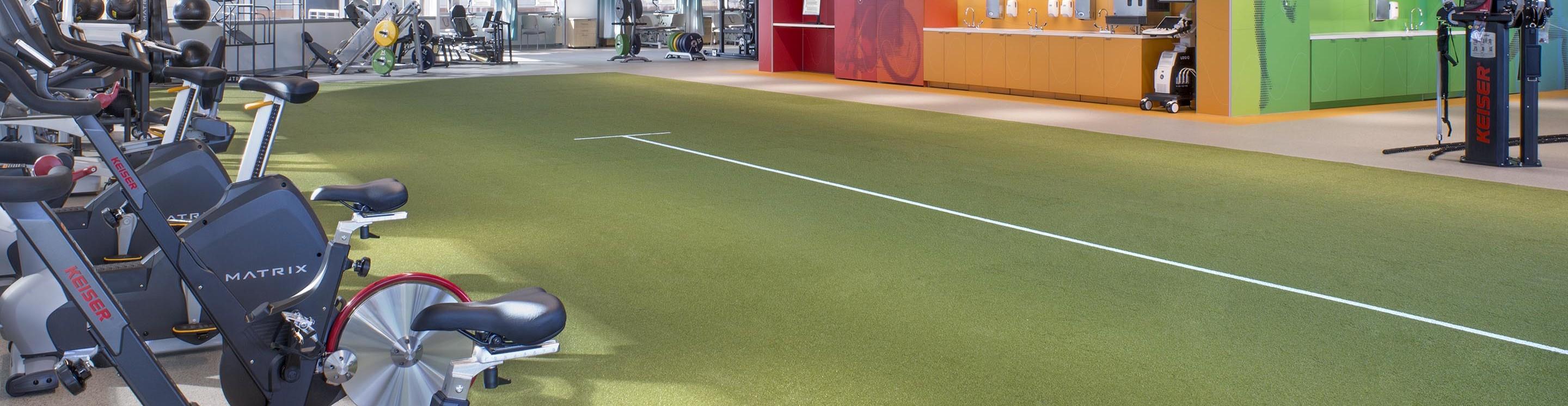 A physical therapy space using ECOfit-Turf