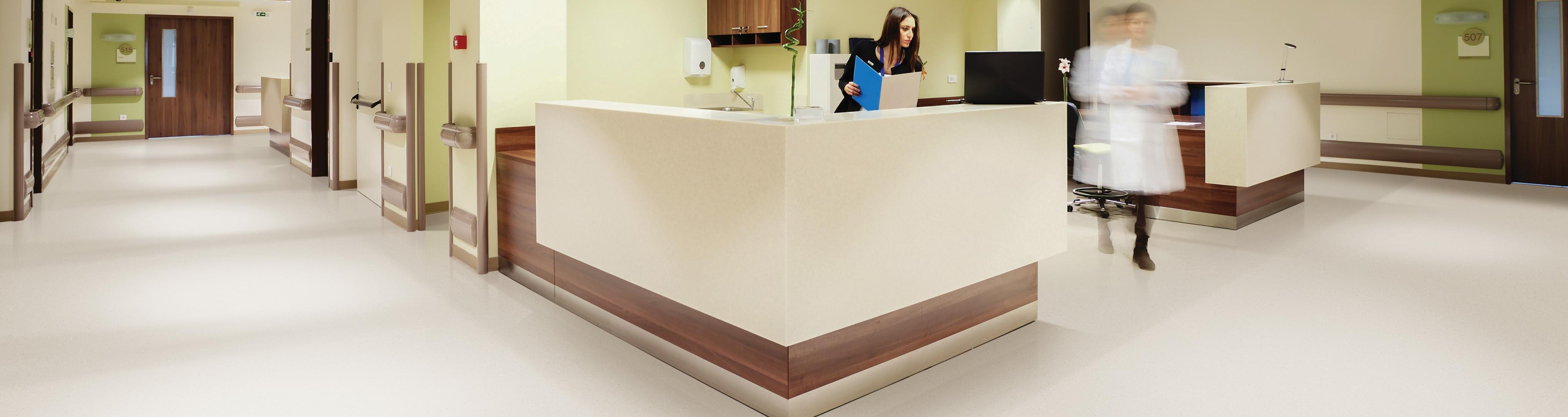 A healthcare nurses station with Aurora Rx