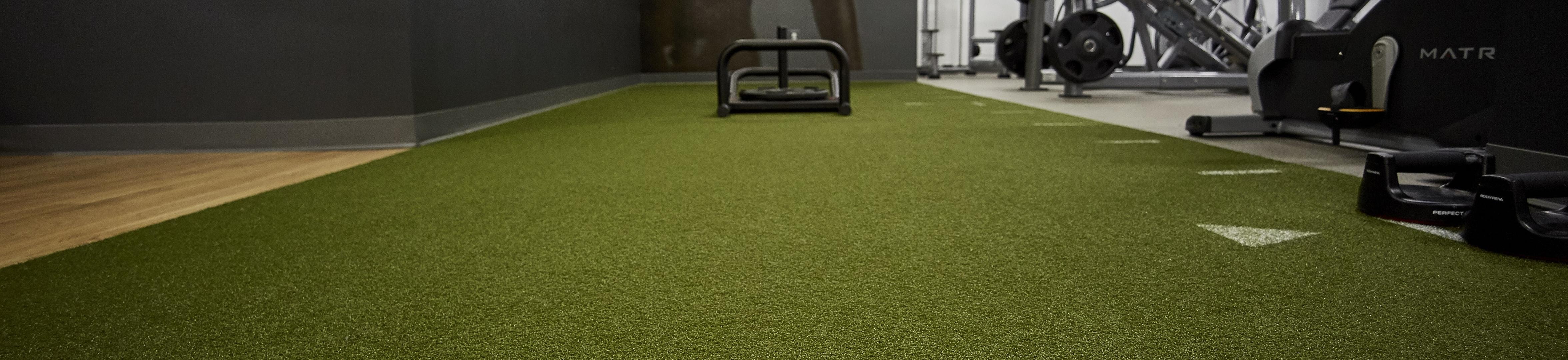 A hospitality fitness center featuring ECOfit-Turf Plus