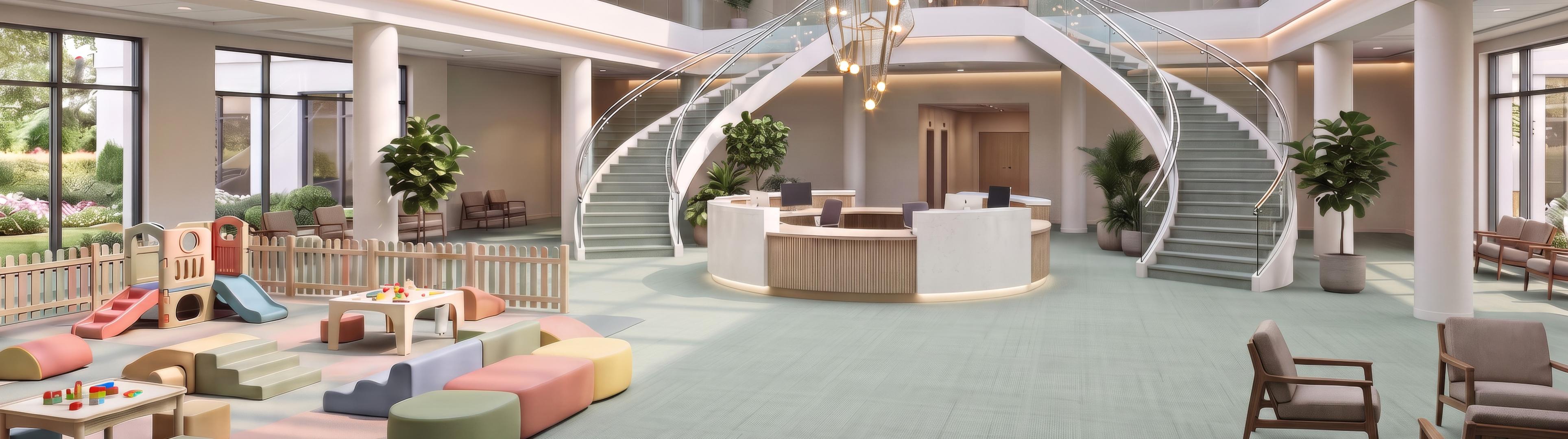 Meridian Rx installed in a healthcare lobby